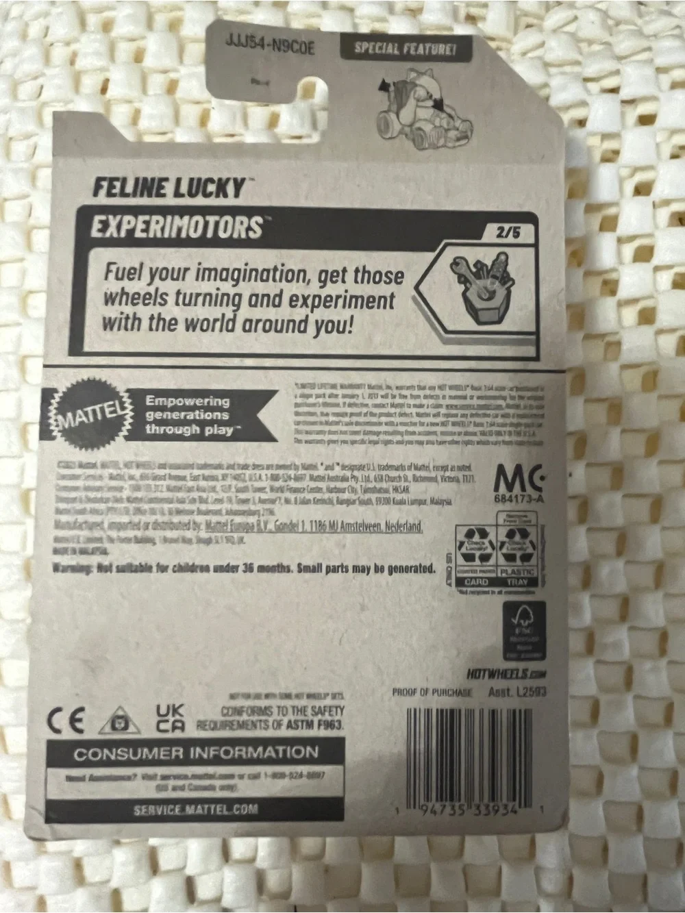 Hot Wheels Feline Lucky Gold Experimotors 92/250 2/5 Moving Arm 2026